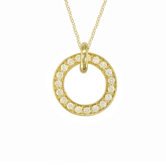 Diamond Circle Pendant Necklace