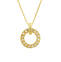 Diamond Circle Meridian Pendant Necklace